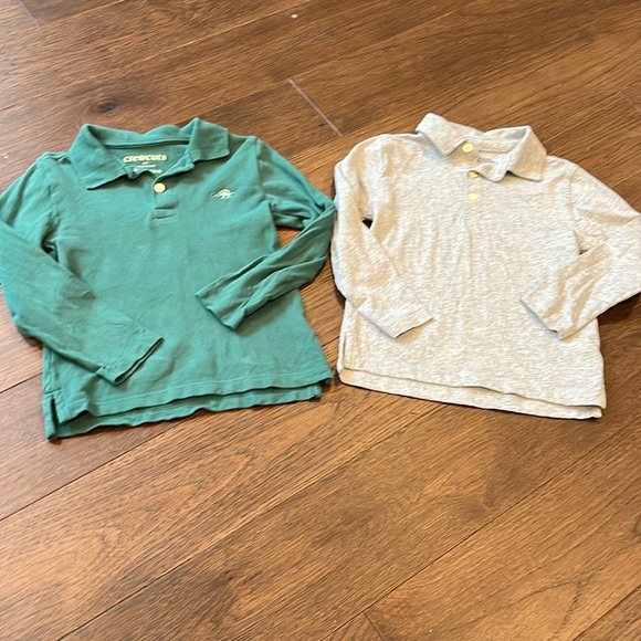 J. Crew Shirts & Tops J Crew Crew Cuts Long Sleeve Polos 23t Green